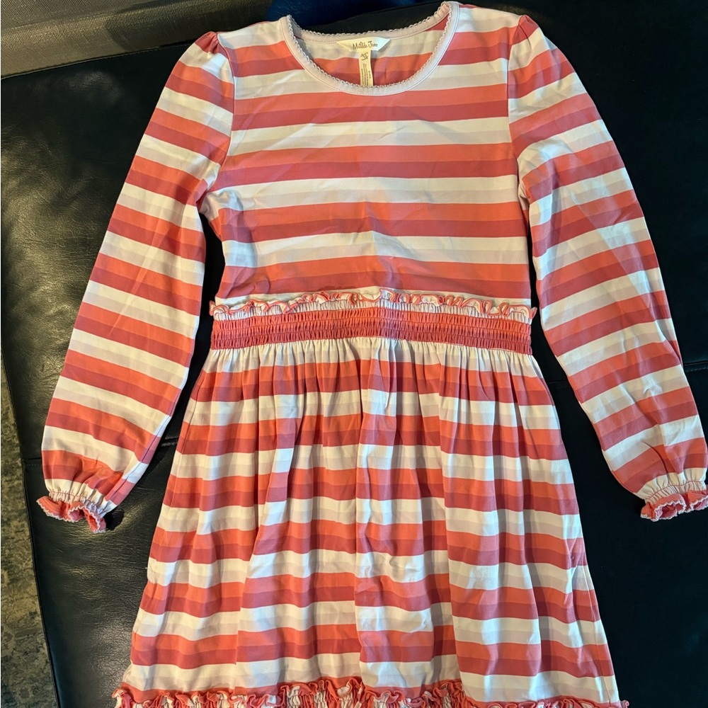 Matilda Jane Pink and White Striped Dress - Size 12